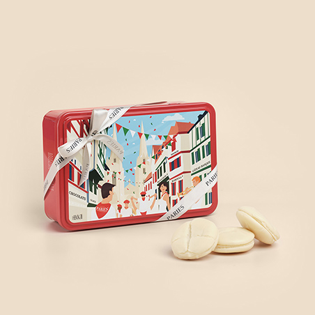 Boîte métal 18 Mouchou® natures - amande